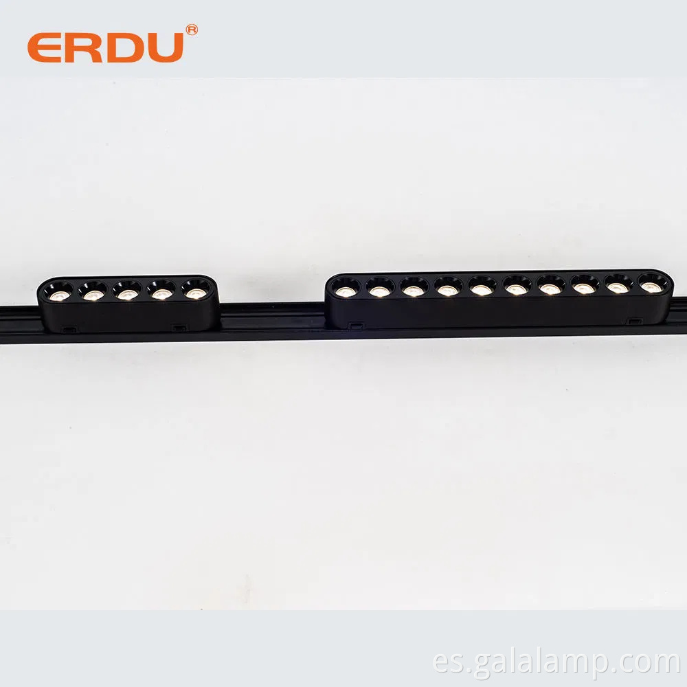 Erdu Techo lineal 48V 35 mm Rarestro delgado Sistema de luz magnética Luz de vía ultra delgada Famba de mazorca montada en la superficie LED LED Magnetic L